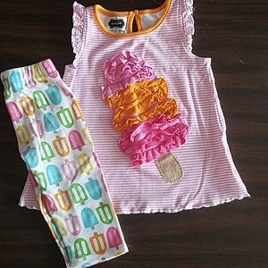 Mud Pie Girls 2 piece outfit